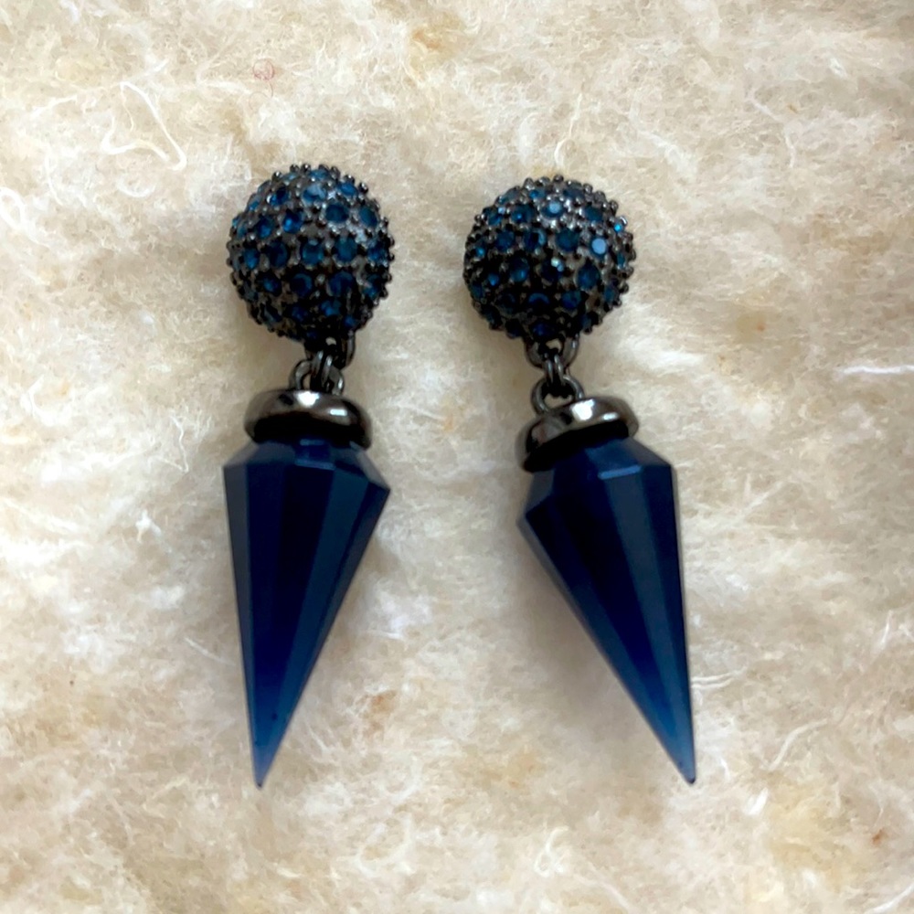 Vintage diamond shaped drop earrings